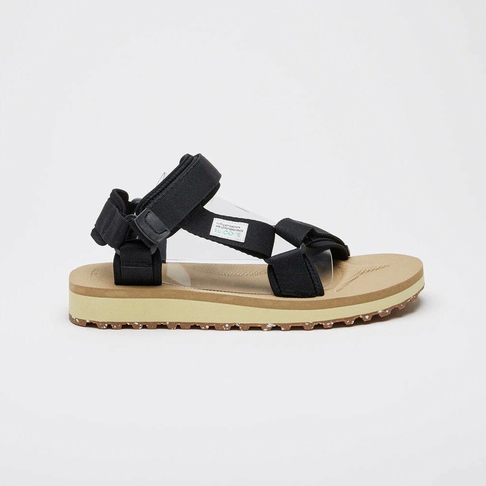 [出清商品售出無退換] SUICOKE DEPA-2CAB-ECO OG-022-2CEC 黑沙色 潑墨底 抗菌內裡 尼龍 魔鬼氈 涼鞋【SK220222CECKE】