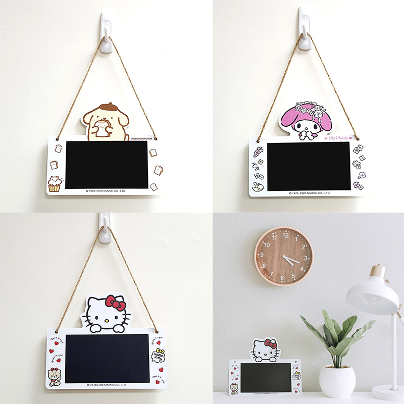 三麗鷗掛式小黑板-HELLO KITTY.美樂蒂.布丁狗.雙子星