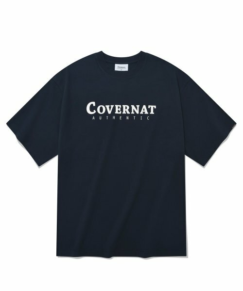COVERNAT  白字Logo T恤 短袖 海軍藍