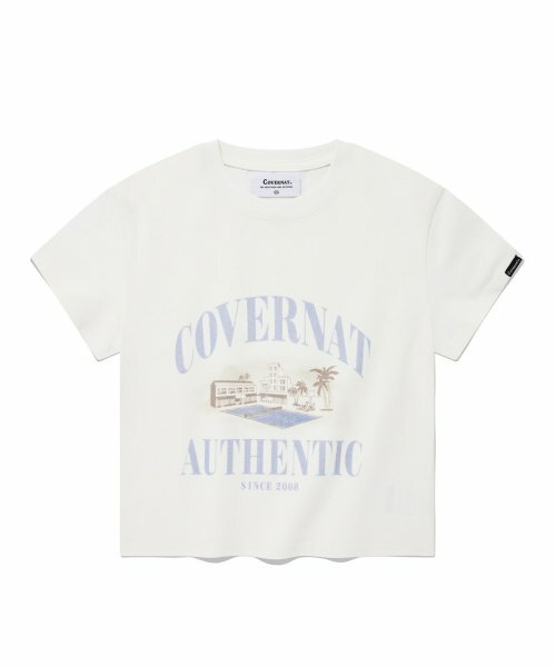 COVERNAT Crop Athletic Ground T恤 短袖 白色