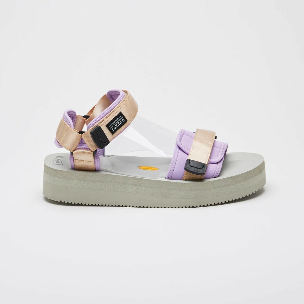 [出清商品售出無退換] SUICOKE CEL-VPO OG-064VPO 沙紫色 兩線 厚底 魔鬼氈 黃金大底 VIBRAM 涼鞋【SK22064VPOBP】