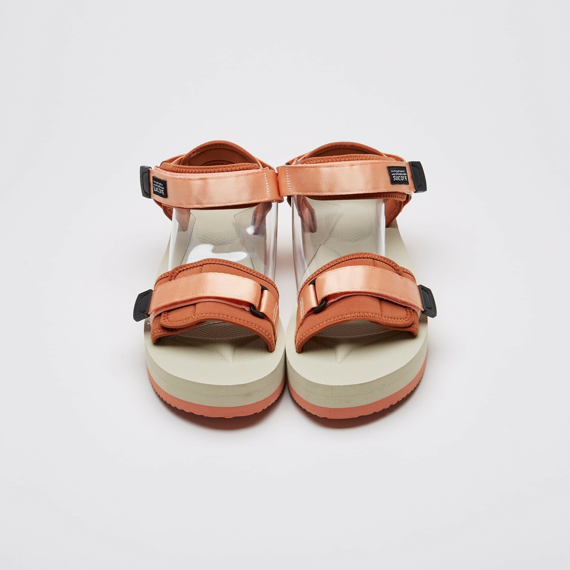 [出清商品售出無退換] SUICOKE CEL-VPO OG-064VPO 粉橘色 兩線 厚底 魔鬼氈 黃金大底 VIBRAM 涼鞋【SK22064VPOPI】