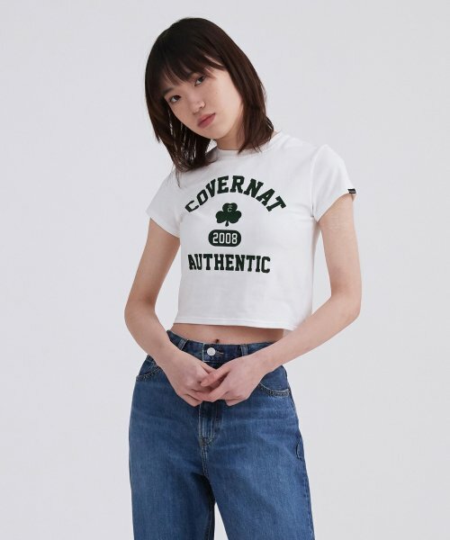 COVERNAT Crop Ivy Clover 短袖 白色