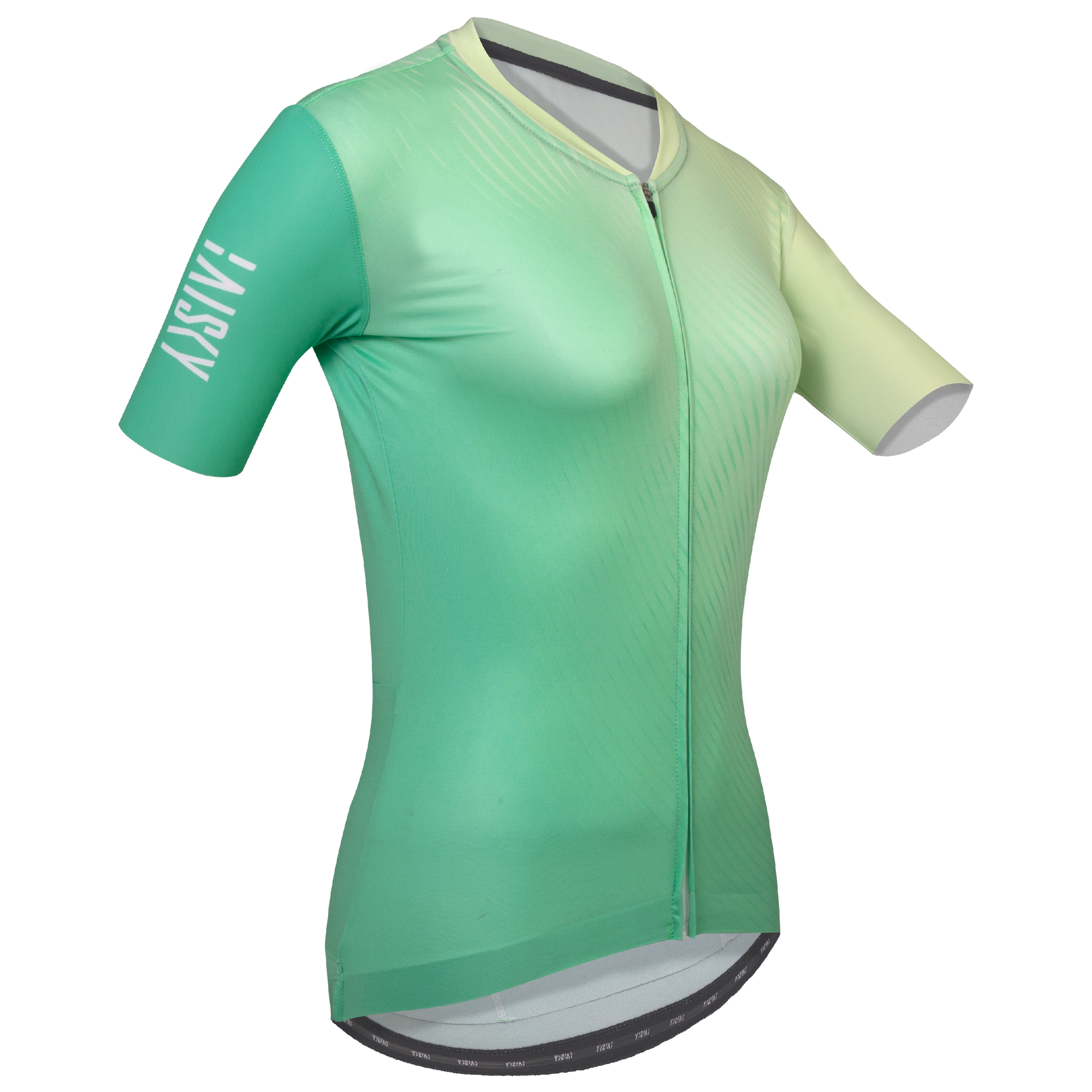 女款空力短車衣 波紋 綠