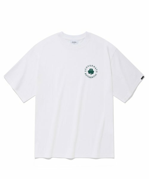 COVERNAT 圓形三葉草 短袖 白色