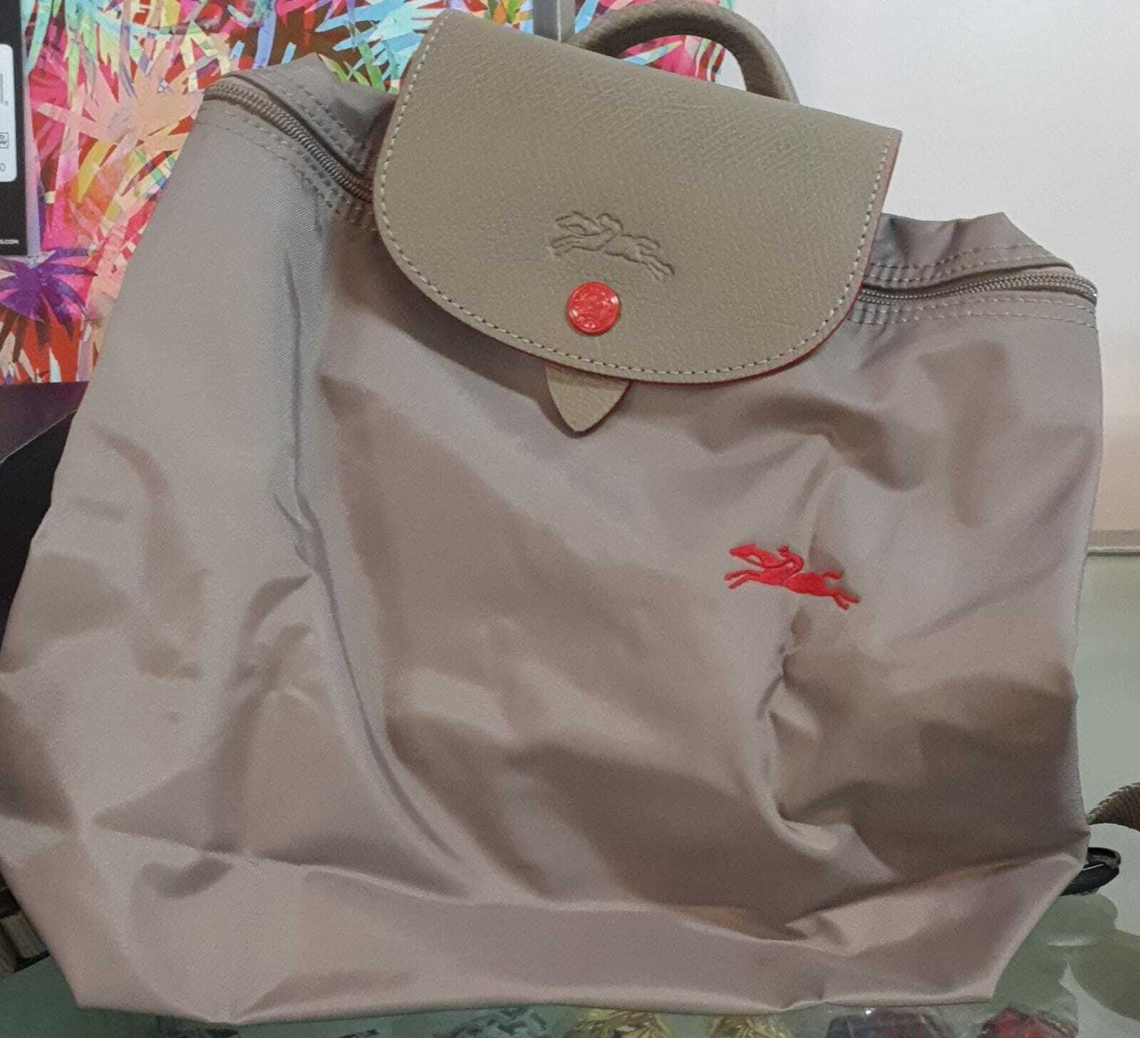 [S] LONGCHAMP LE PLIAGE BACKPACK, GRAY, SLC14 (SLC14)