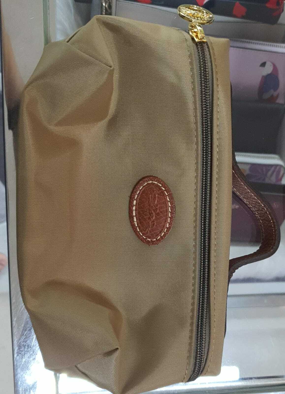 [S] LONGCHAMP LE PLIAGE COSMETIC POUCH, OLIVE , SLC22 (SLC22)