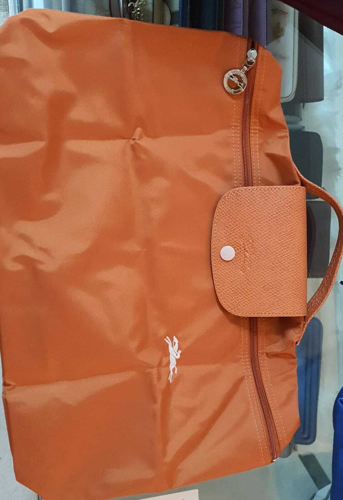 [S] LONGCHAMP LE PLIAGE SHORT HANDLE DOCUMENT BAG, ORANGE , SLC28 (SLC28)