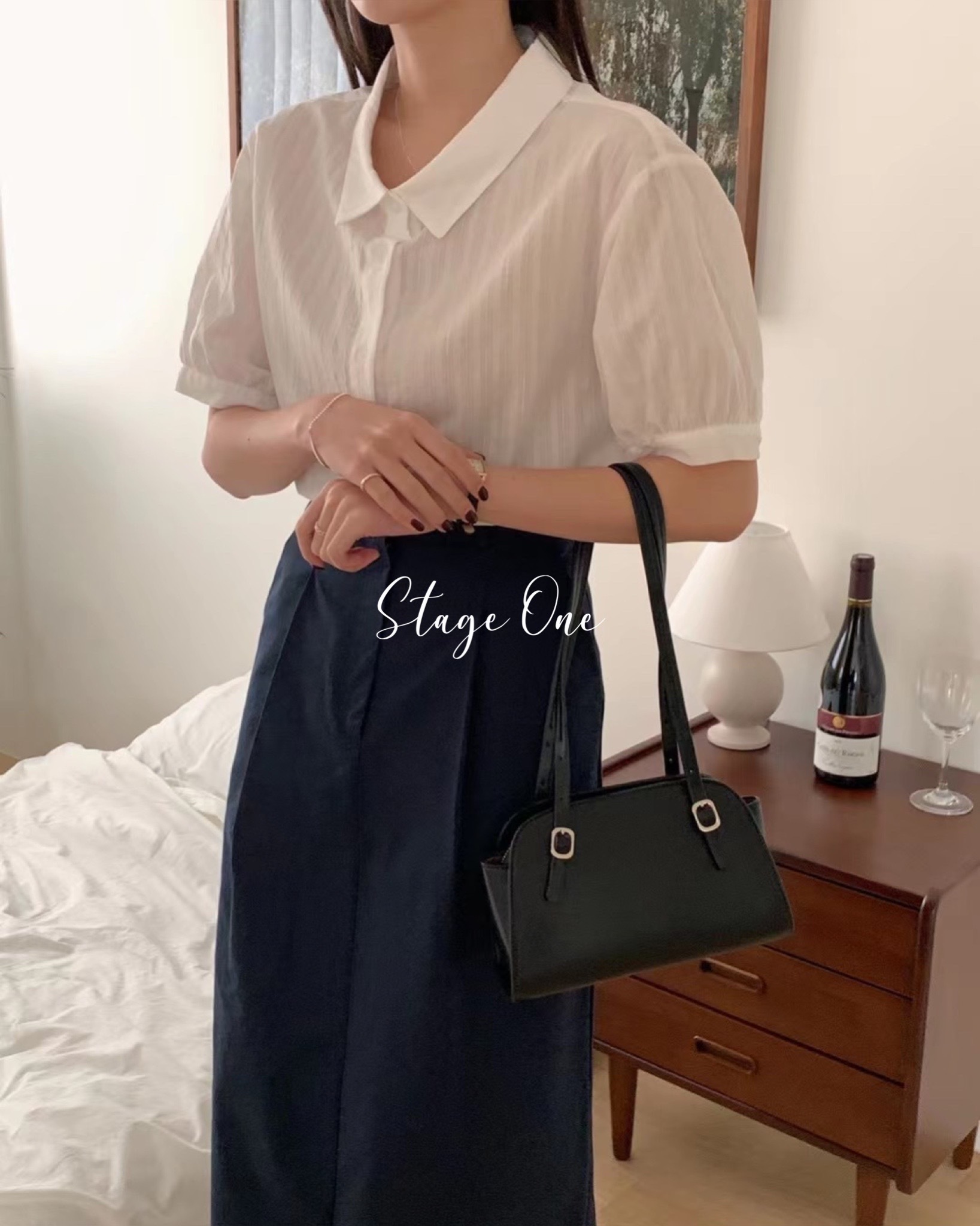 韓國製🇰🇷TP2286 暗直條紋微透襯衫