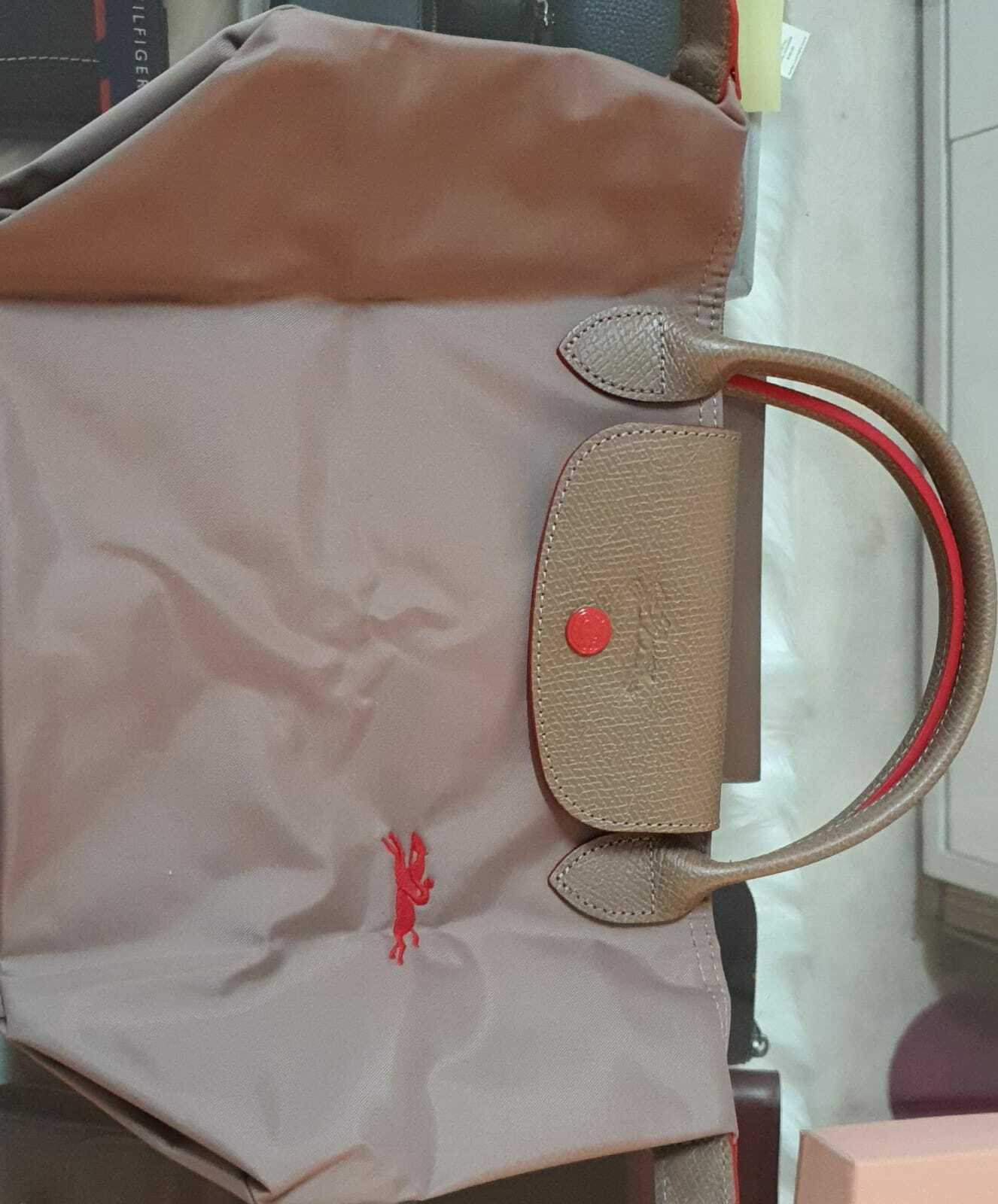 [S] LONGCHAMP LE PLIAGE SHORT HANDLE SMALL NO CROSSBODY, GREY, SLC34 (SLC34)