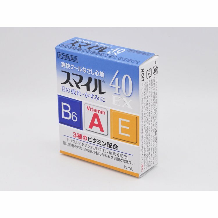 現貨 日本 LION SMILE 40EX 維他命眼藥水 15mL｜無防腐劑・乾澀疲勞舒緩・日常護眼滴液