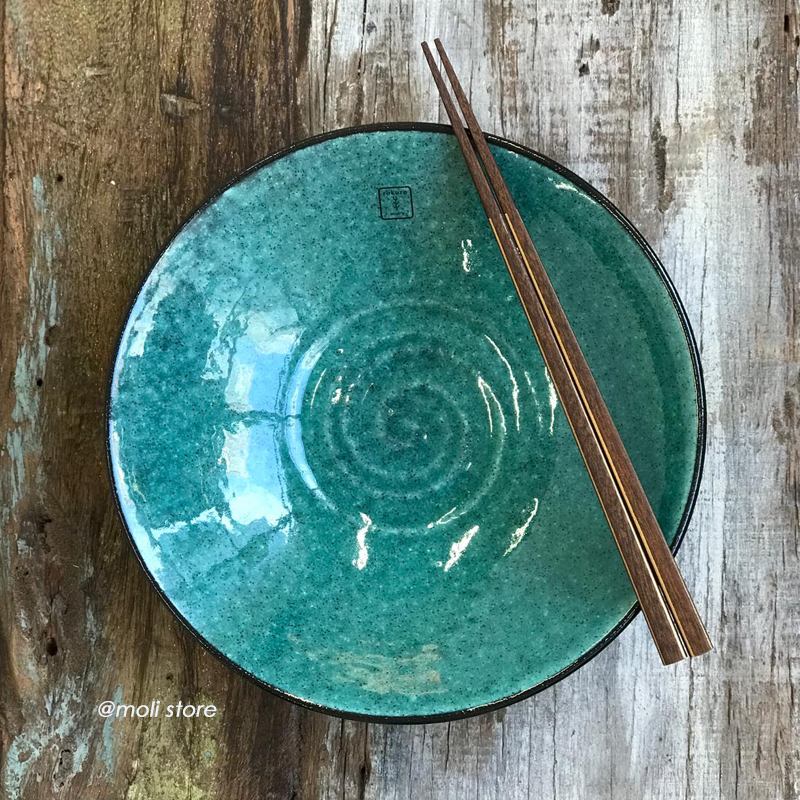 Rokuro Blut's Ceramics Turkey Green Serving Plate 20cm