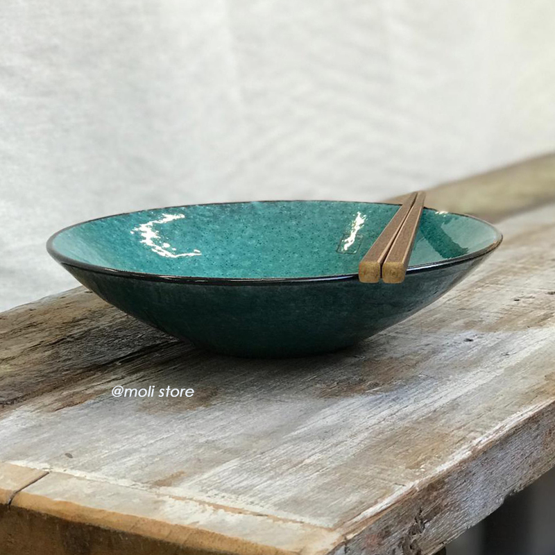 Rokuro Blut's Ceramics Turkey Green Serving Plate 20cm