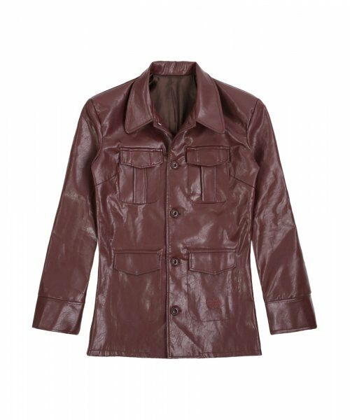 BADBLOOD 70S Car Coat-Burgundy 皮衣 外套 w-jkt22-001