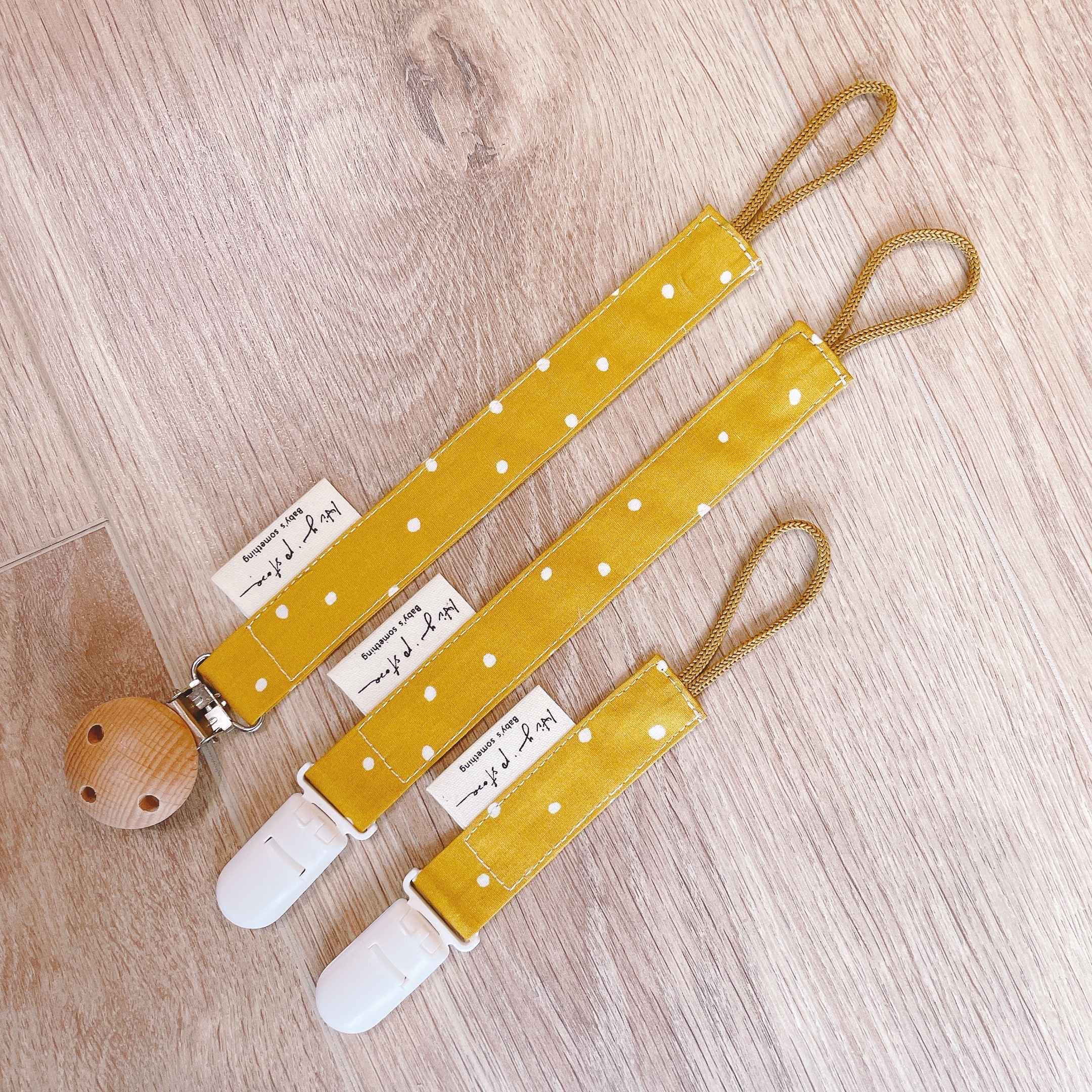 Hi Y.P store-短版鱷魚夾-芥末黃點點