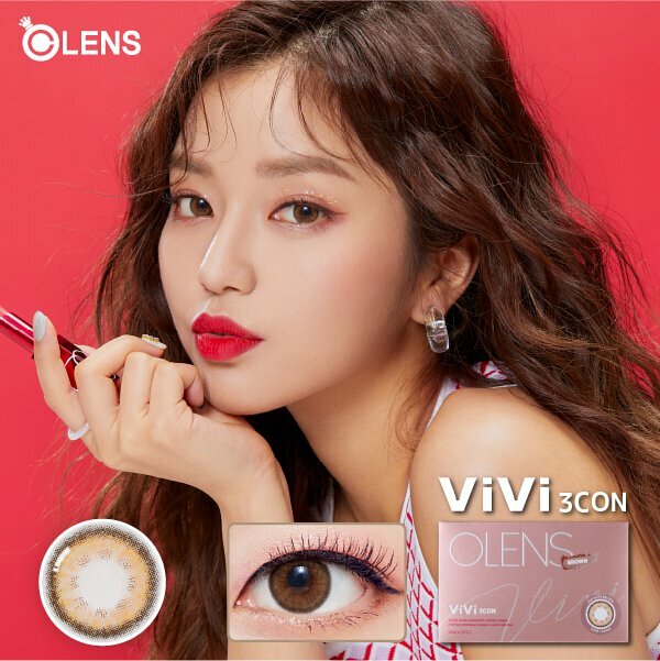 OLENS 1 Month Vivi 3CON Brown 月拋彩妝隱形眼鏡｜每盒2片