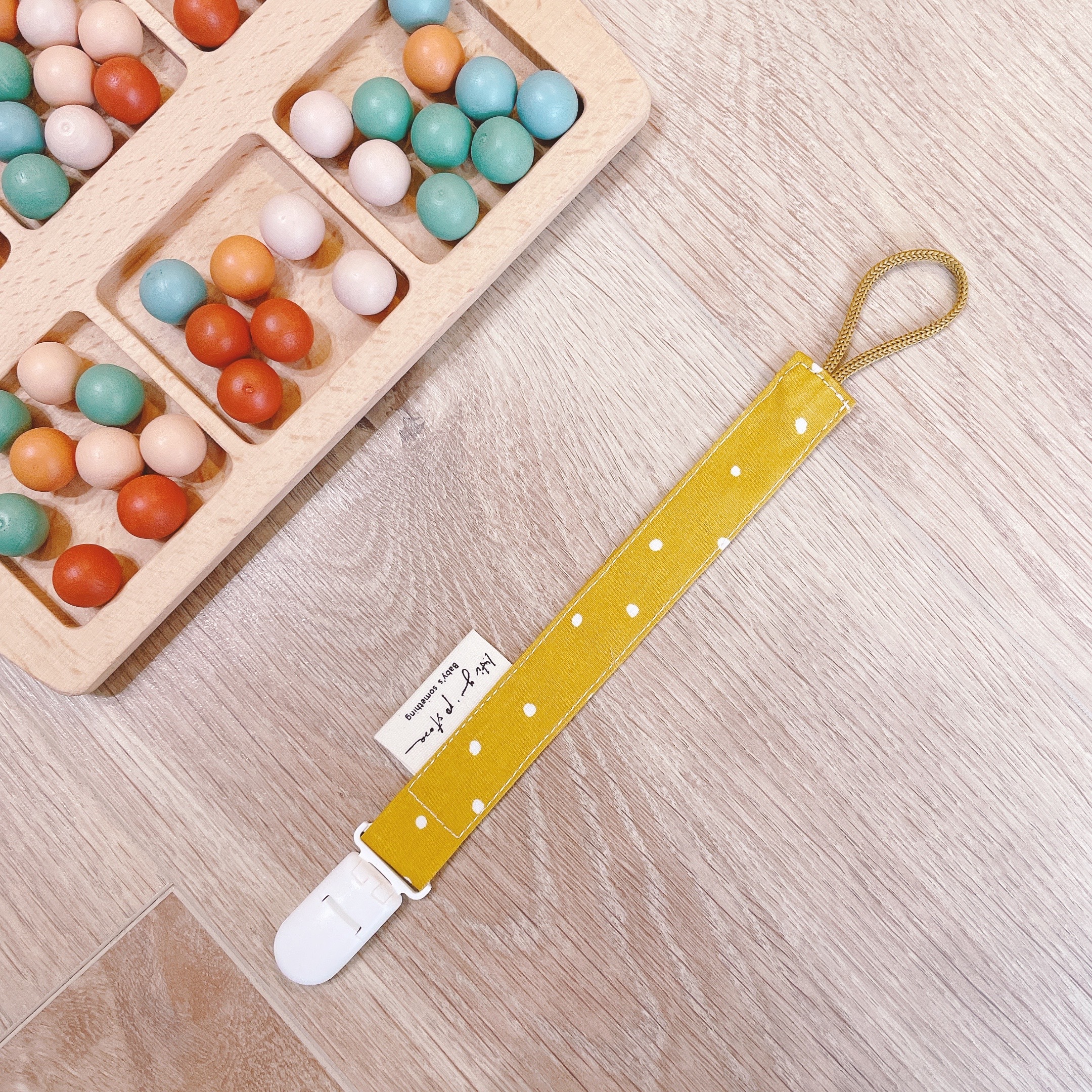 Hi Y.P store-鱷魚夾-芥末黃點點