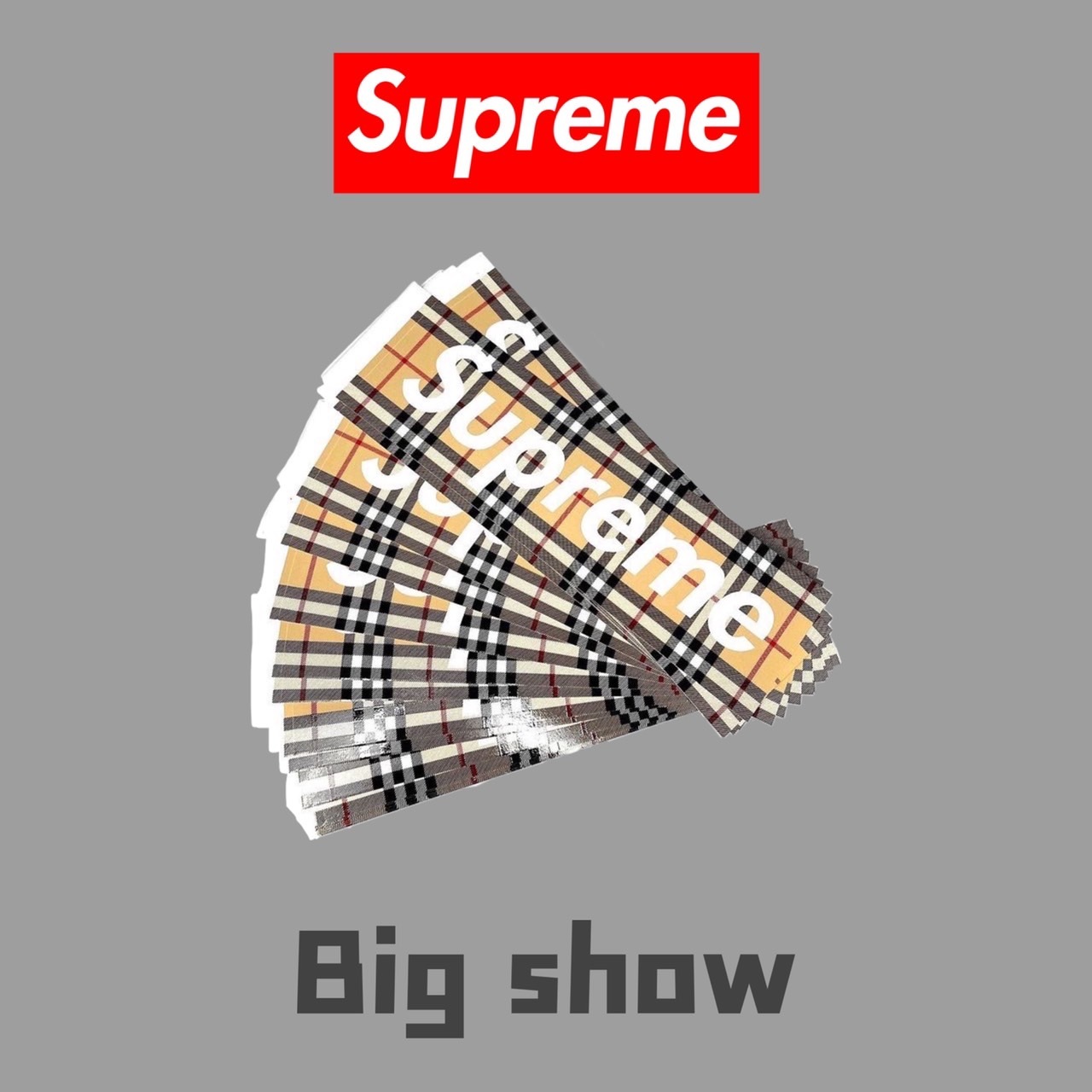 2022 S/S Supreme x Burberry Strike 貼紙 聯名 BOGO