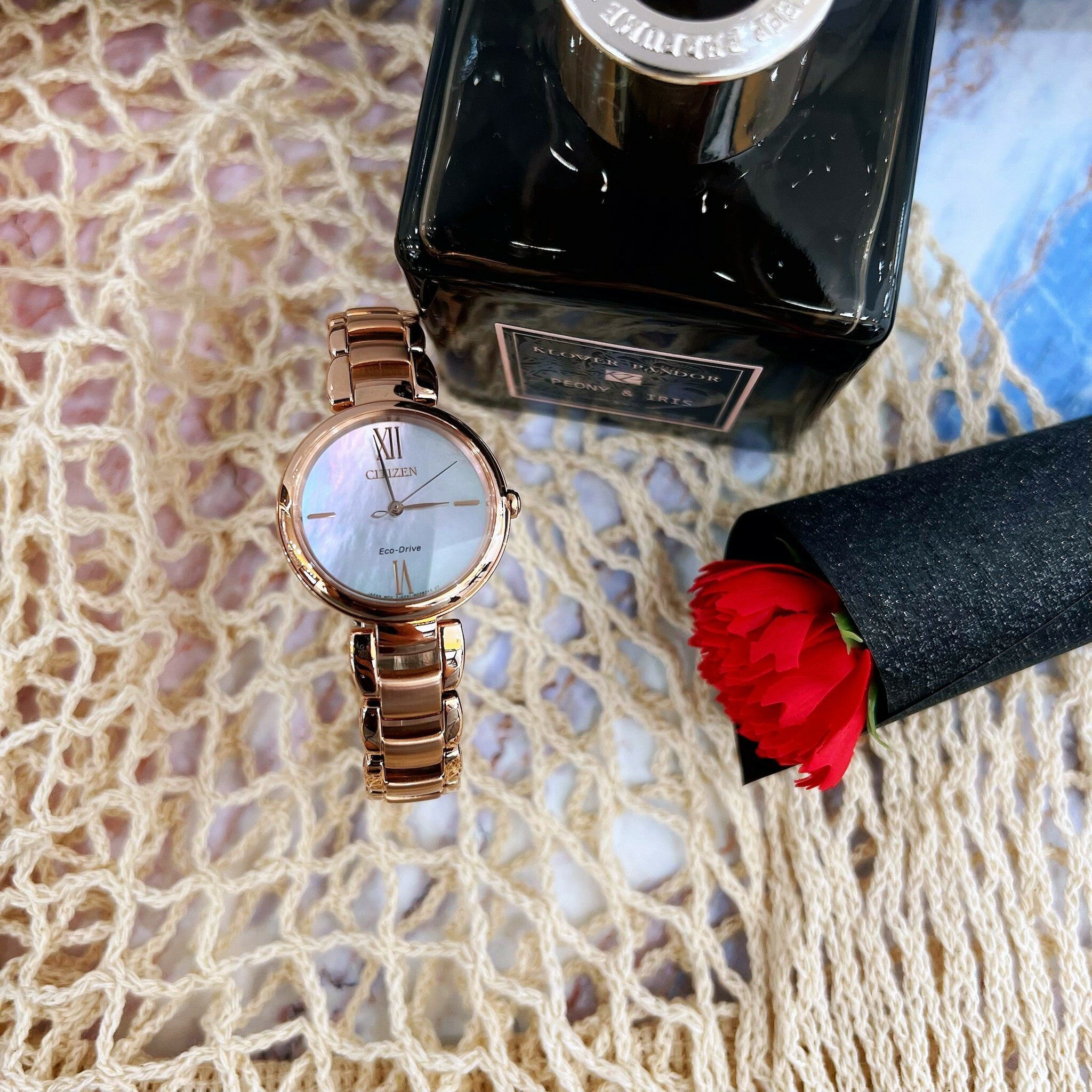 【CITIZEN 星辰】 L系列璀璨光動能時尚腕錶 EM0532-85D 全玫瑰金色 28mm 現代鐘錶