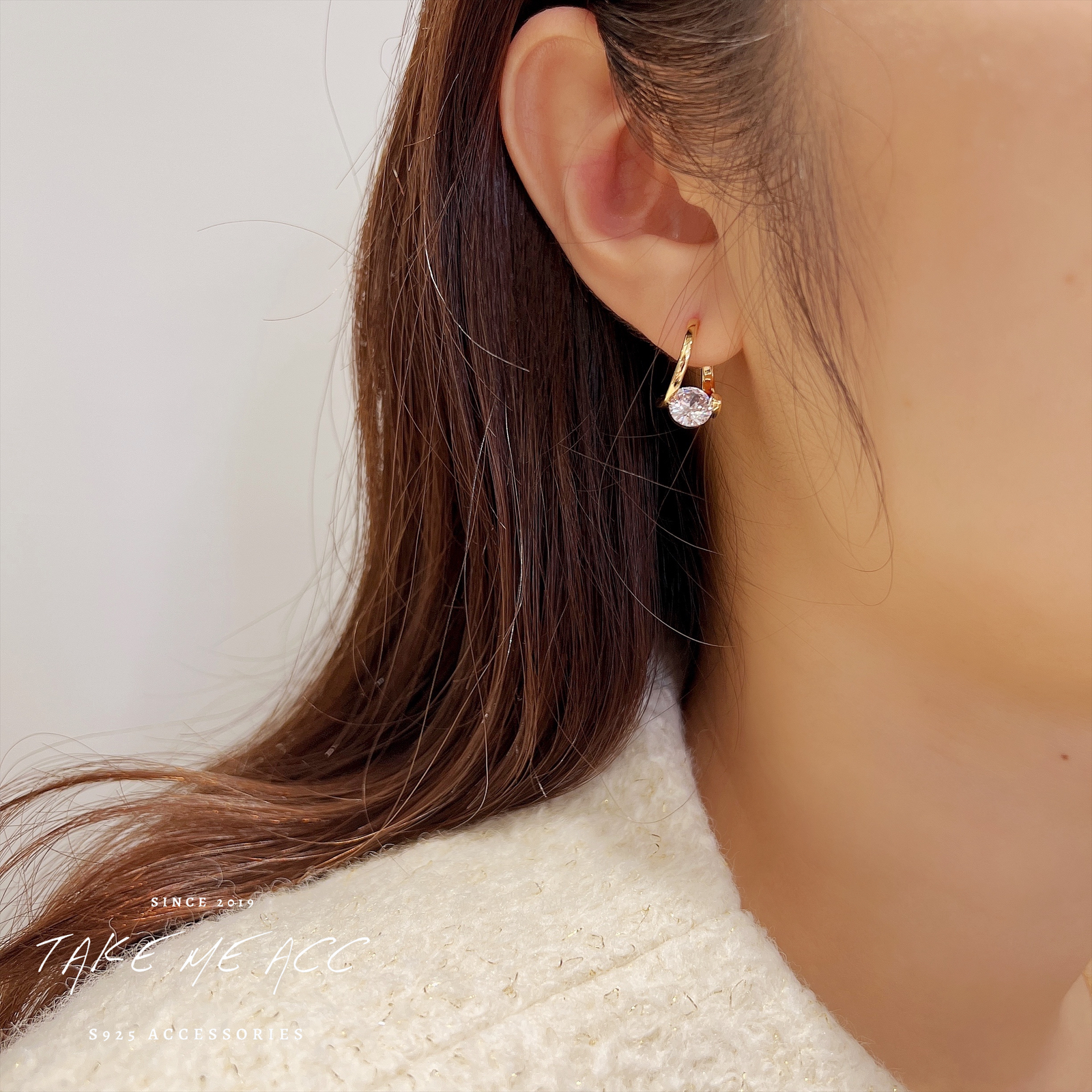 流光姿態｜純銀針耳環