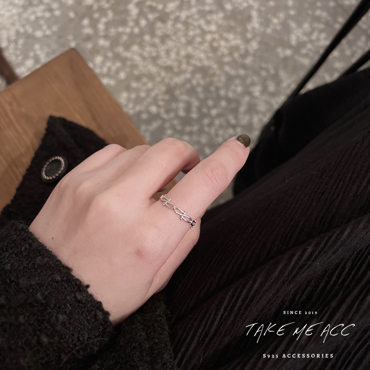 迴旋馬蹄｜全純銀戒指