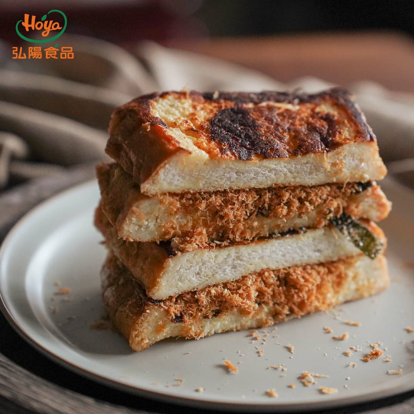 法式吐司夾植物肉鬆