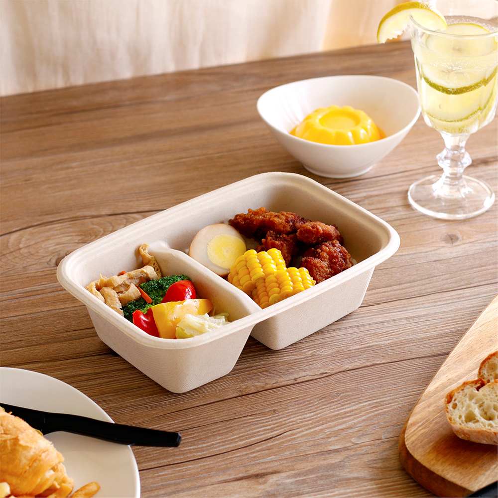 植纖餐盒 二分格 1000ml 30號