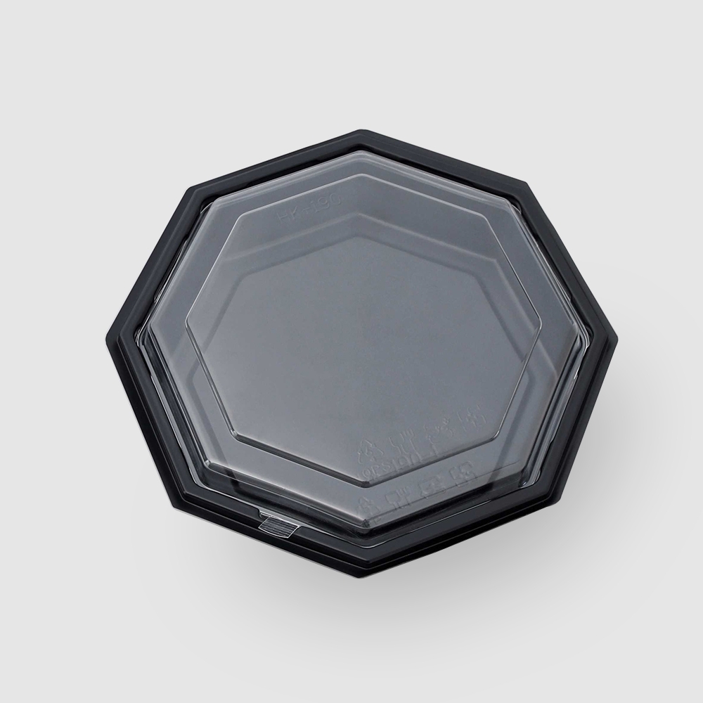 塑膠八角型便當盒 800ml 33號