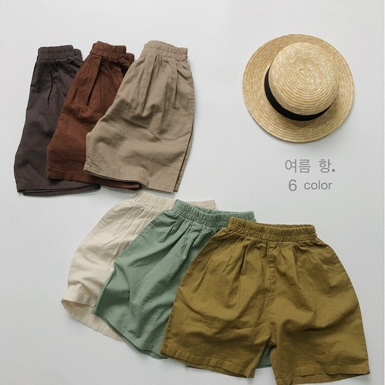 森林系棉麻復古五分褲