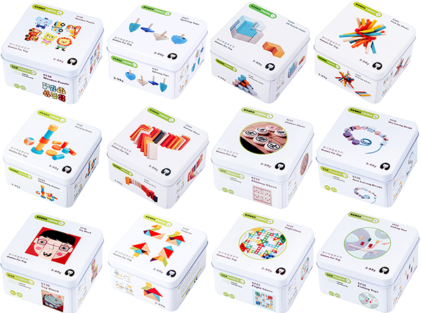 益智木制玩具鐡盒  078