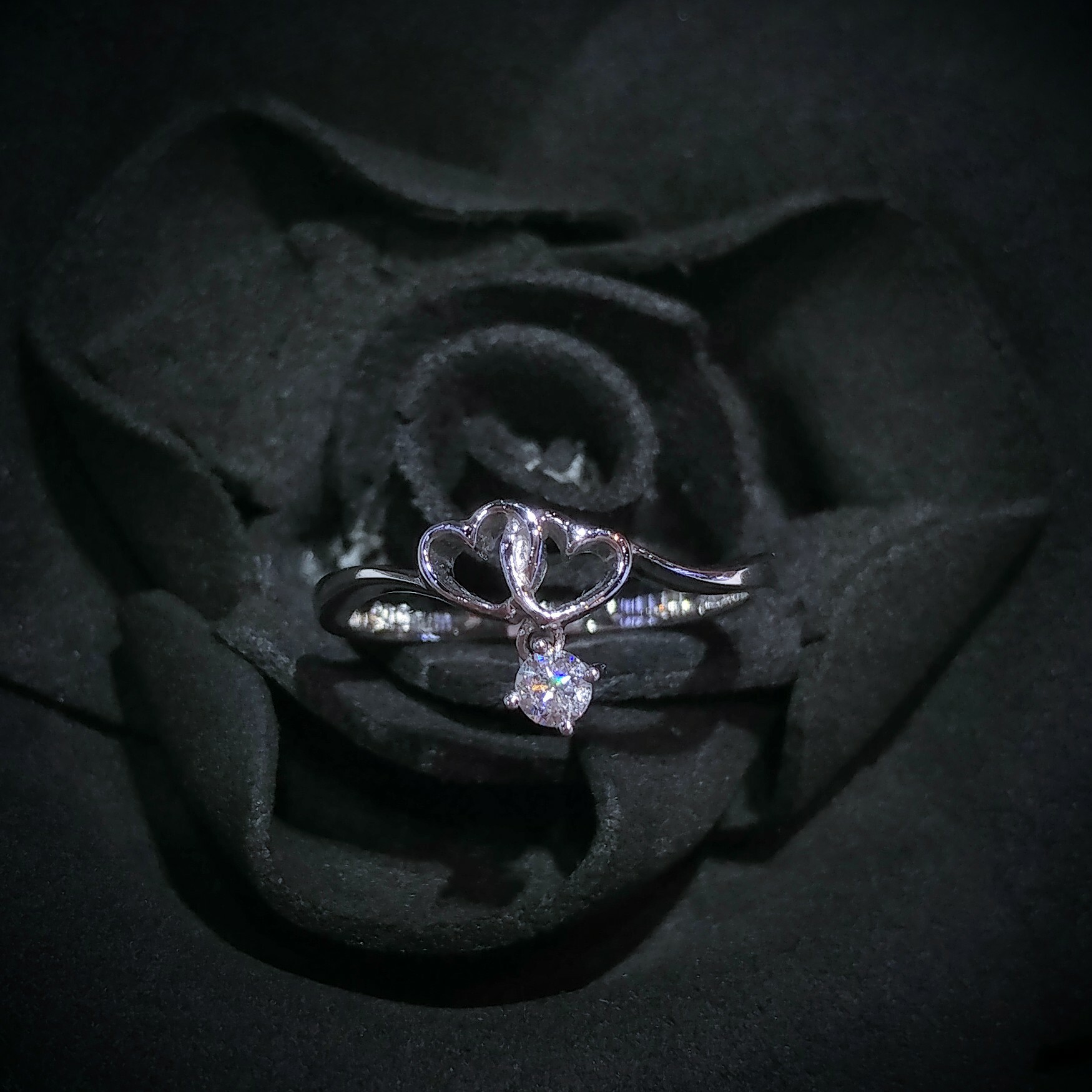 全新18K白金【單粒9份鑽石】戒指