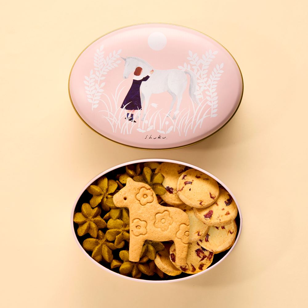 粉紅獨角獸鐵盒餅乾西淑Nishi Shuku 限定款