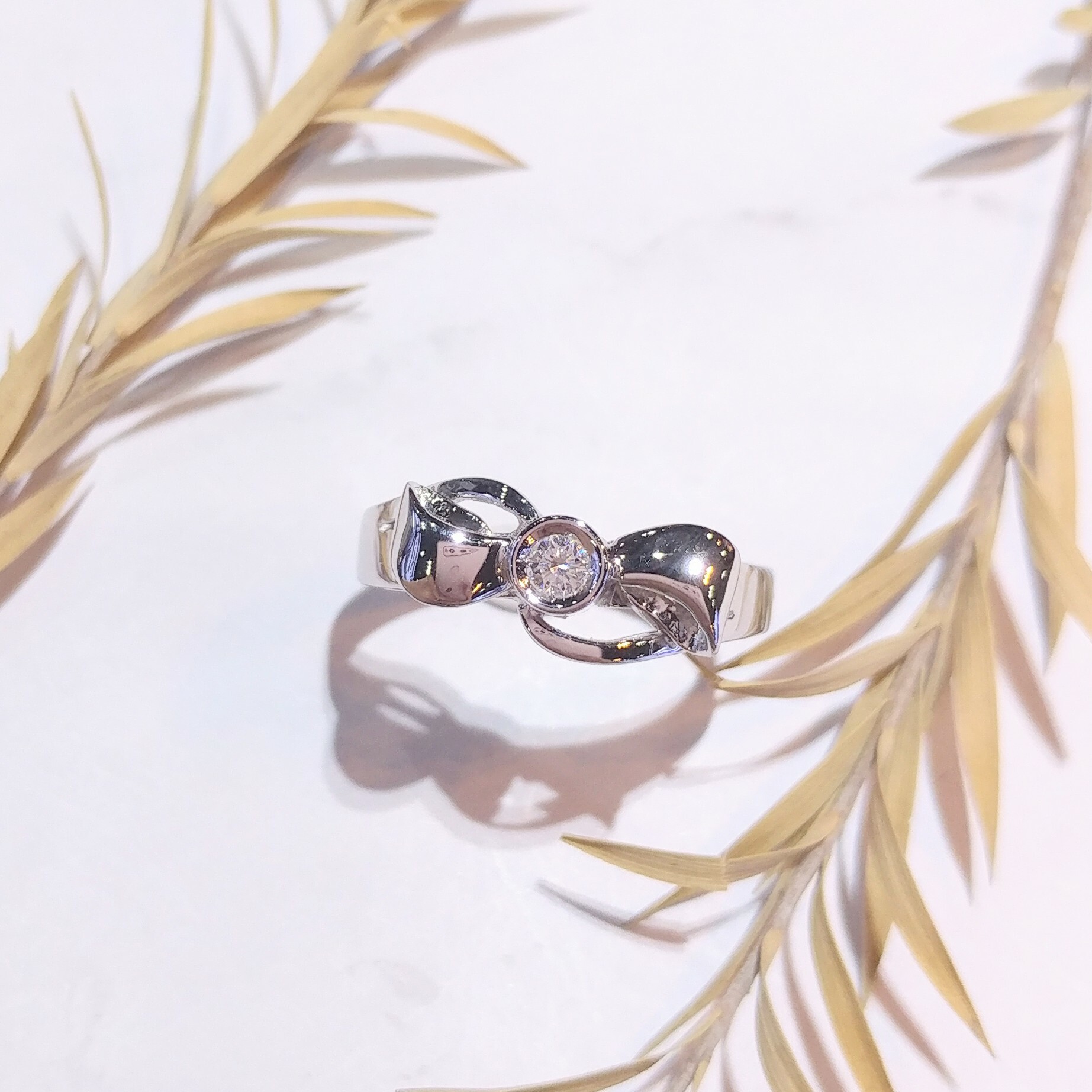 全新18K白金【單粒6份鑽石】戒指