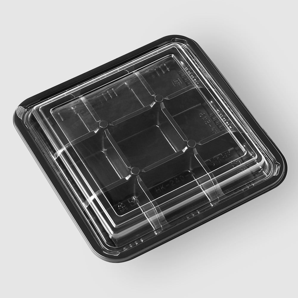 塑膠方型便當盒 九分格 900ml 27號