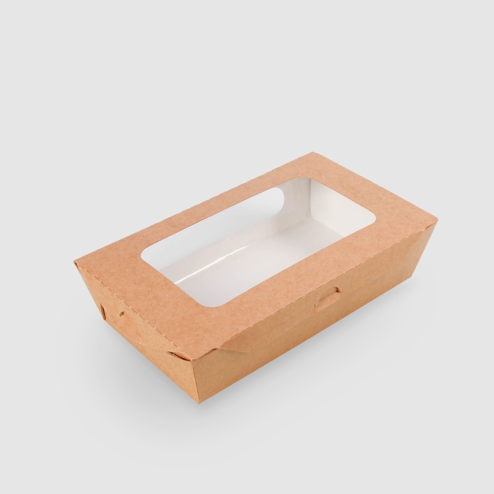 牛卡紙開窗沙拉盒 970ml 2號