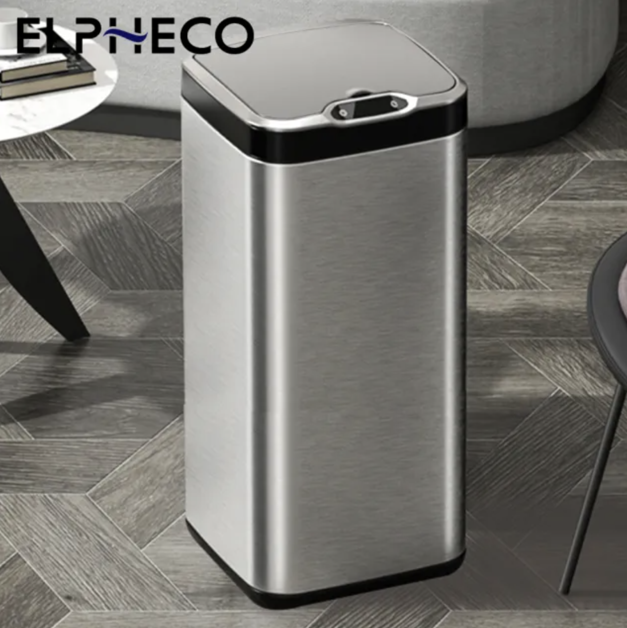 【美國ELPHECO】不鏽鋼除臭感應垃圾桶ELPH6312U(30公升)