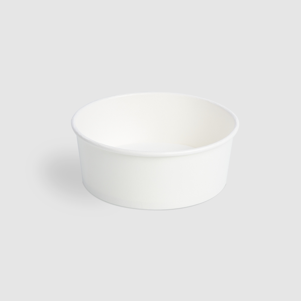 紙圓便當盒 白色 900ml