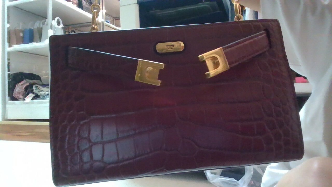 [S] TORY BURCH LEE RADZIWILL EMBOSSED, CLARET 639, 58058-639 (STB90)