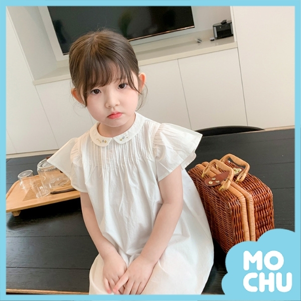 刺繡小領口連衣裙(兩色)