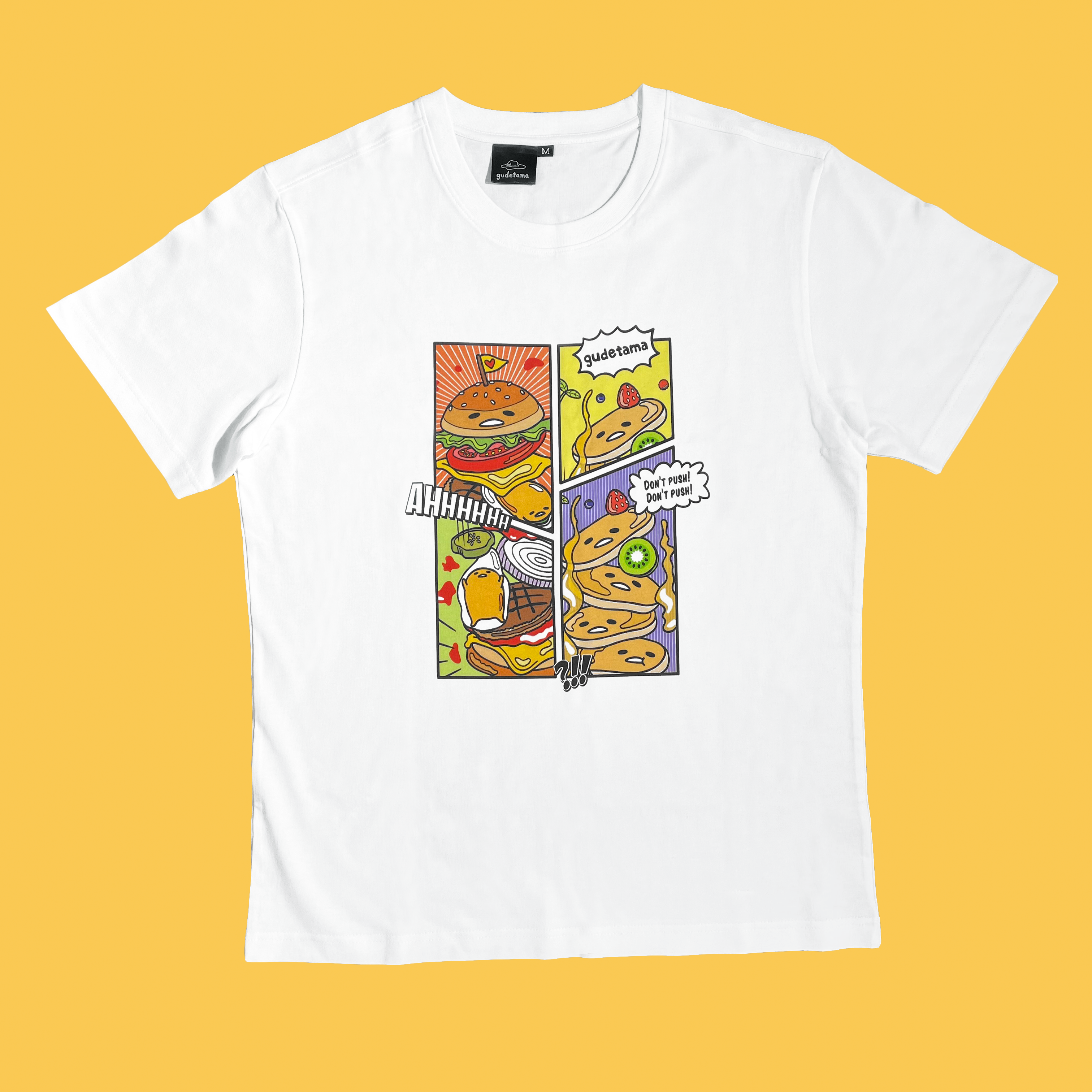 蛋黃哥-短袖T-shirt-漢堡款-白