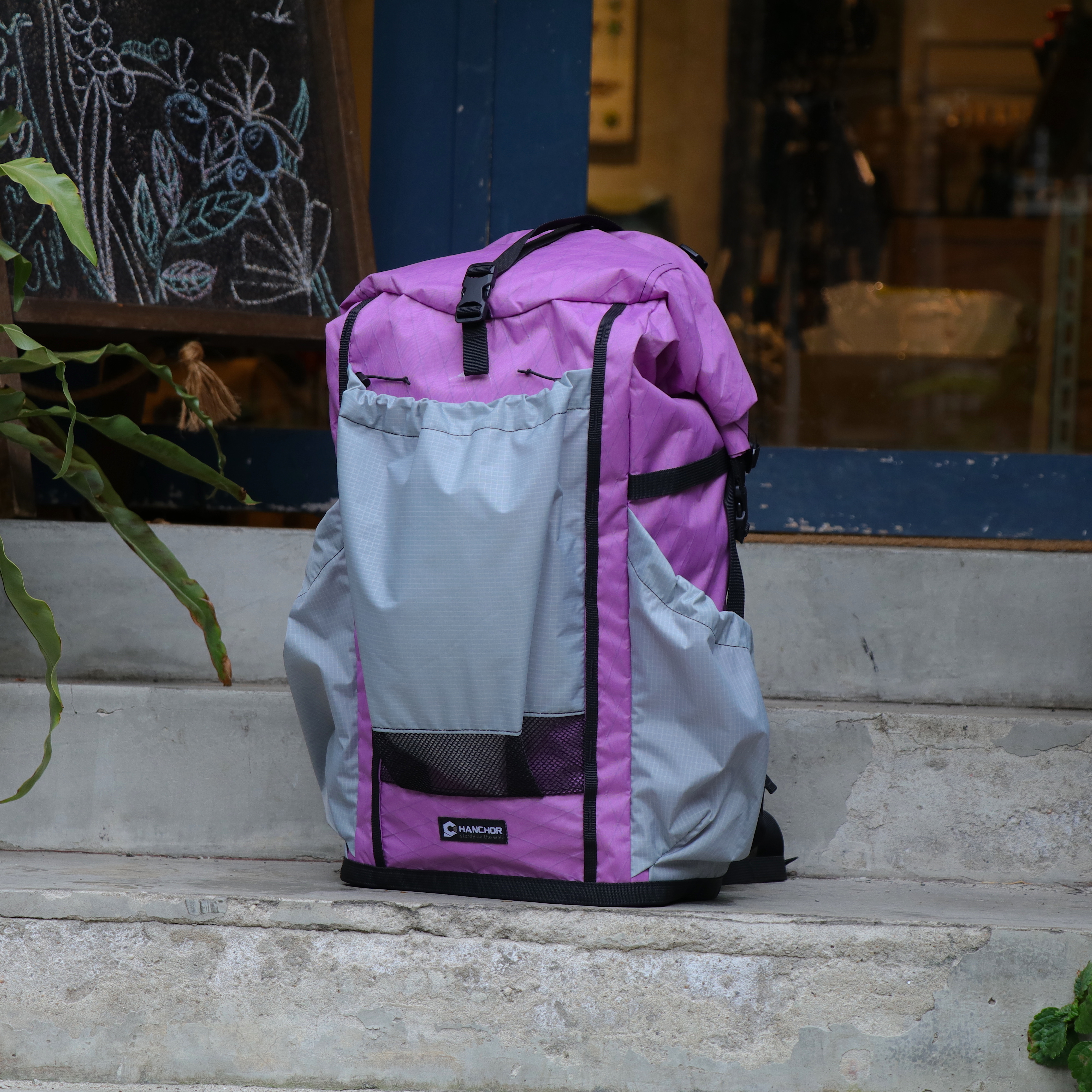 HANCHOR MARL / AMOUTER 限定登山包 21-51L / 淡紫色 ( 前/側袋100D銀灰)