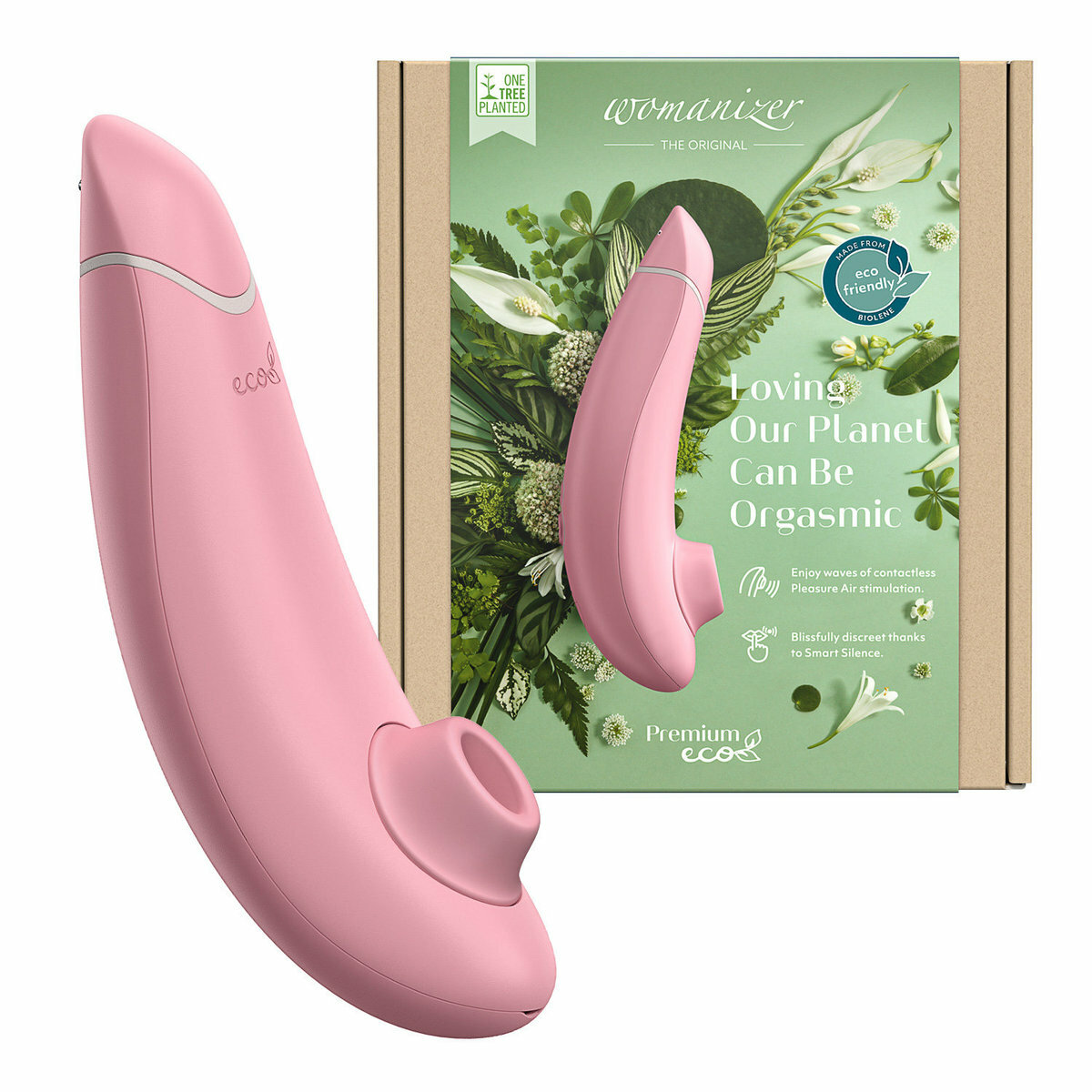 Womanizer Premium Eco環境友善陰蒂吸啜器 ( FSC認証 可全回收/降解 Smart Silence功能 十二段吸力 兩年保用)