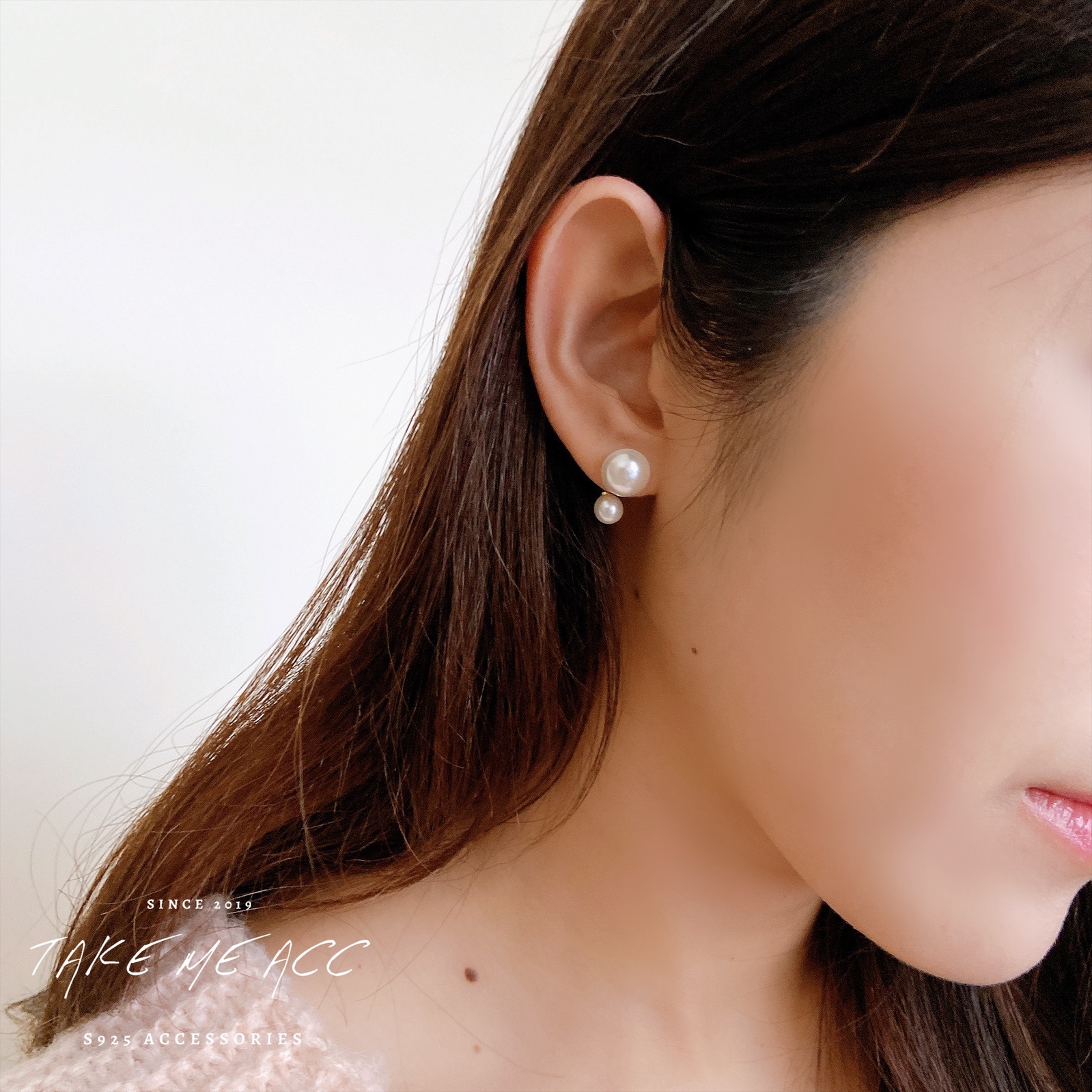 相擁｜純銀針耳環