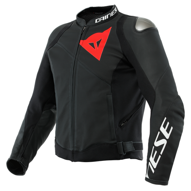 DAINESE SPORTIVA LEATHER JACKET PERF BLACK-MATT/BLACK-MATT/BLACK-MATT 黑黑黑 打洞 皮衣