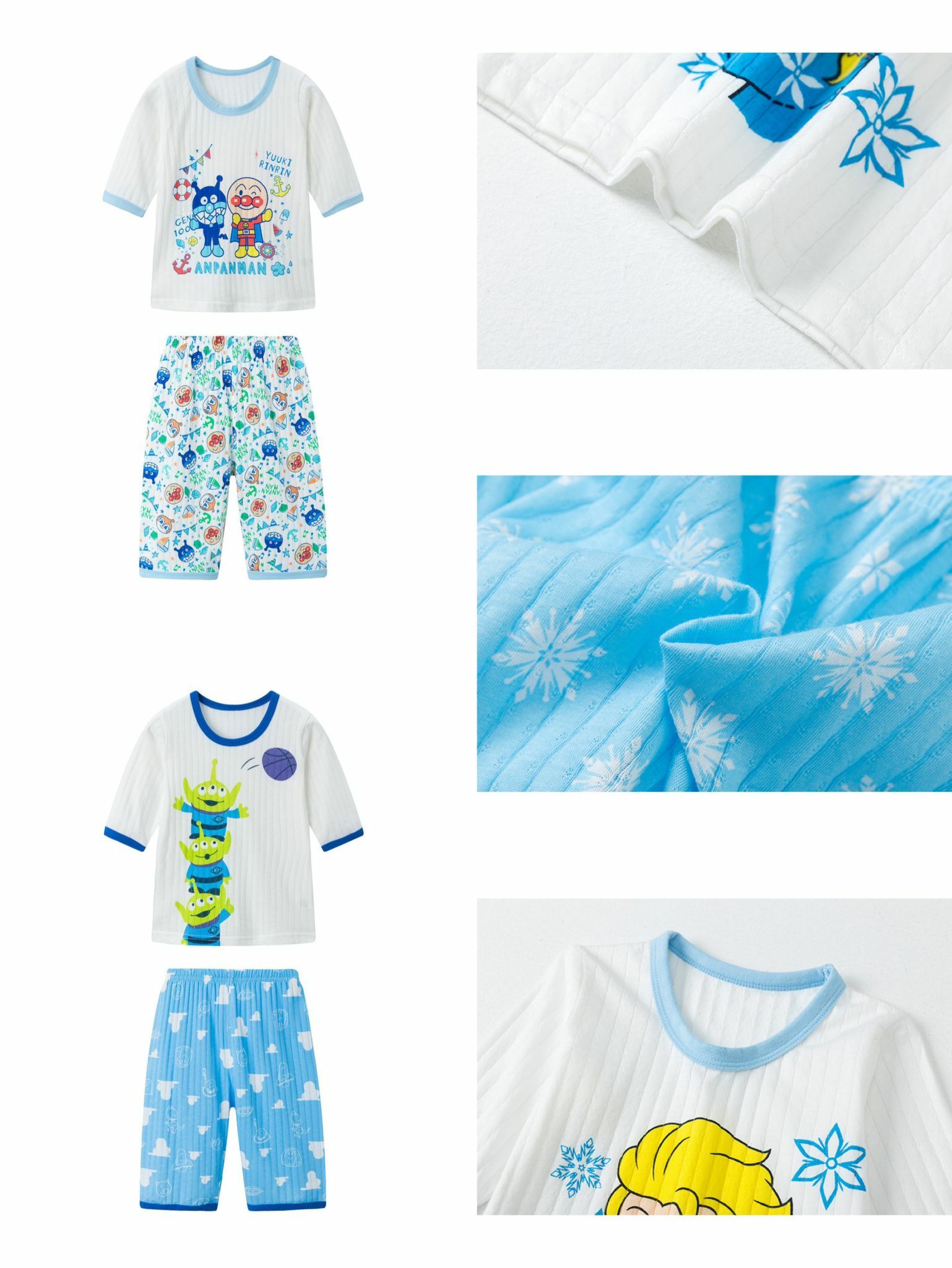 兒童卡通7分袖7分褲空氣棉睡衣 #1602
