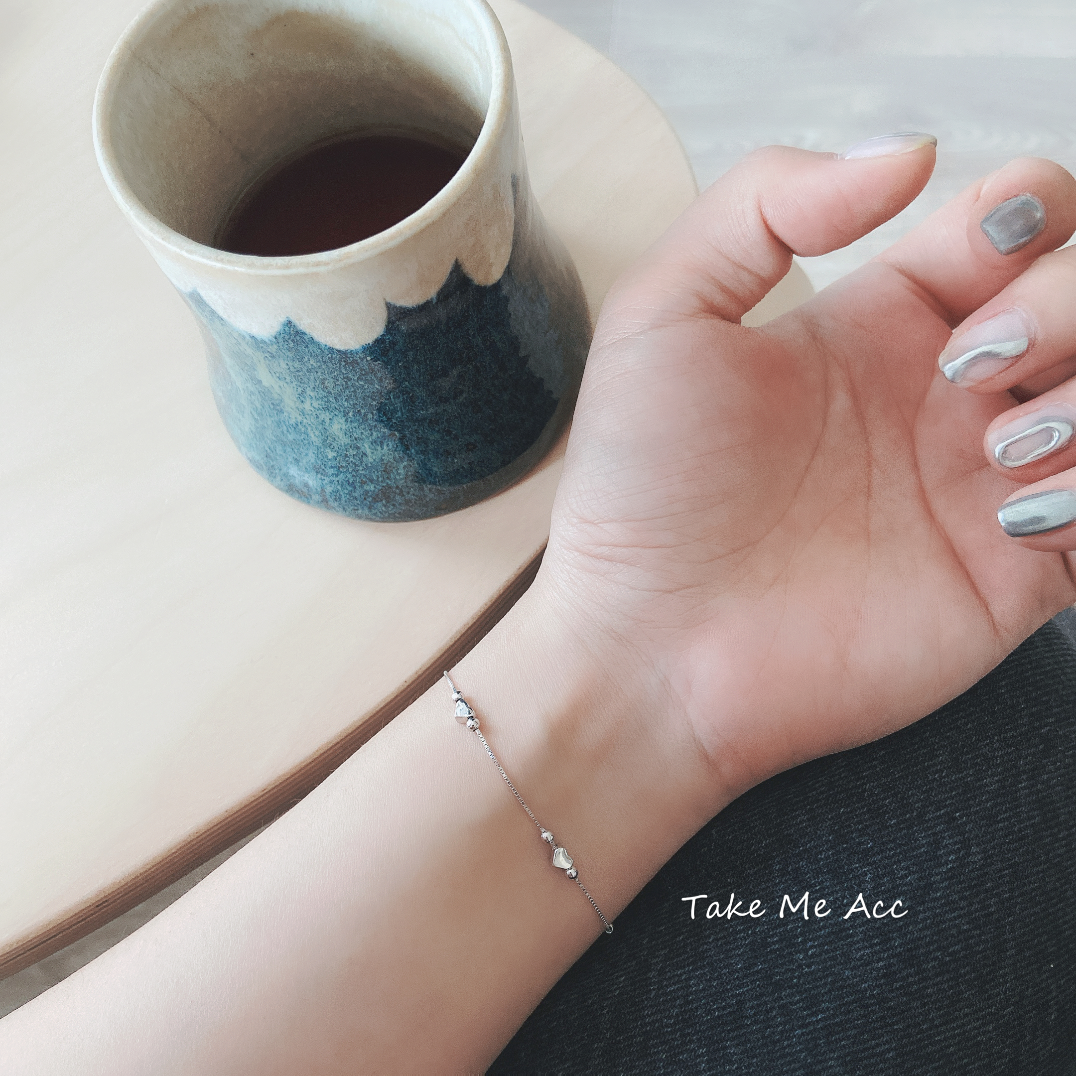 迷你愛心｜純銀手鍊