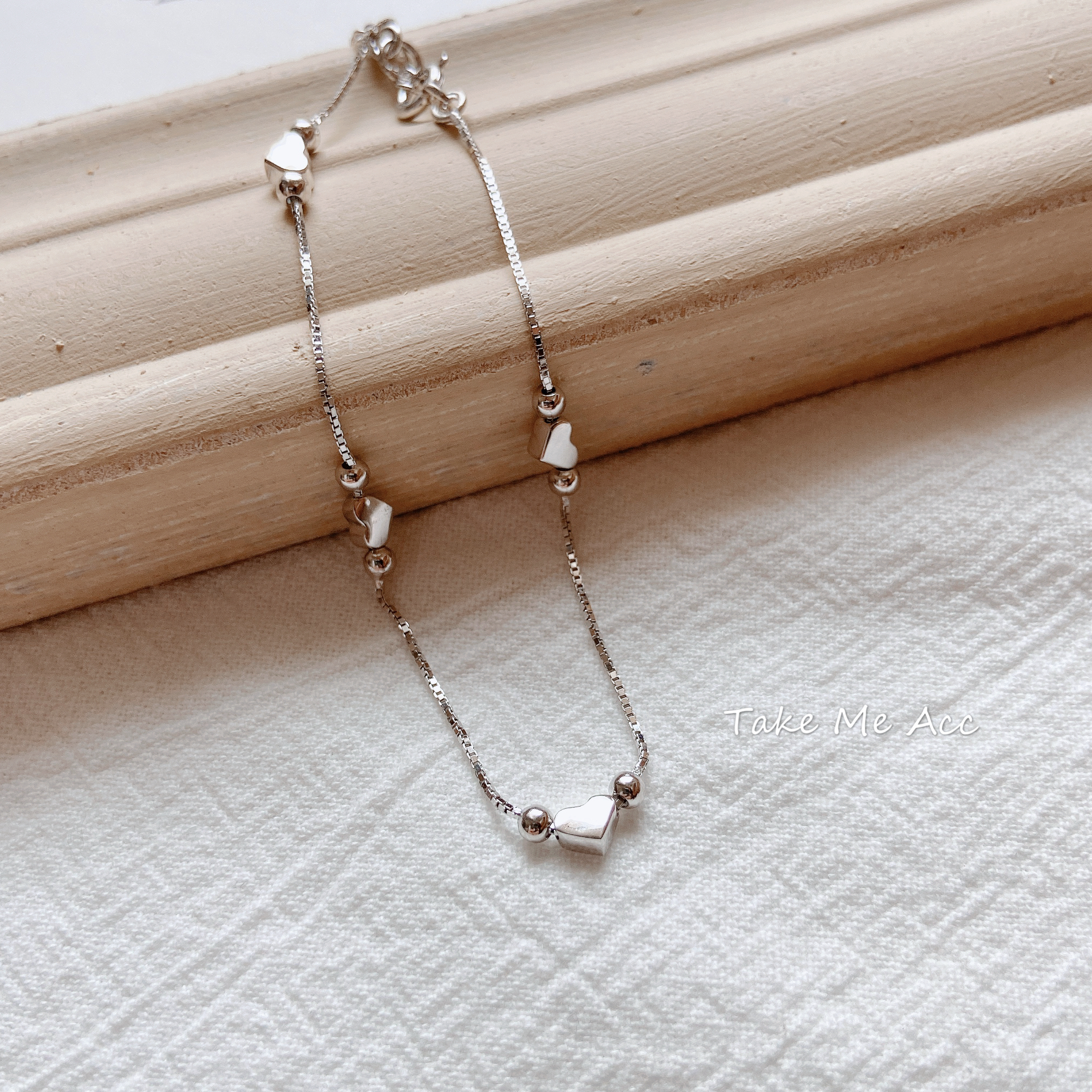迷你愛心｜純銀手鍊