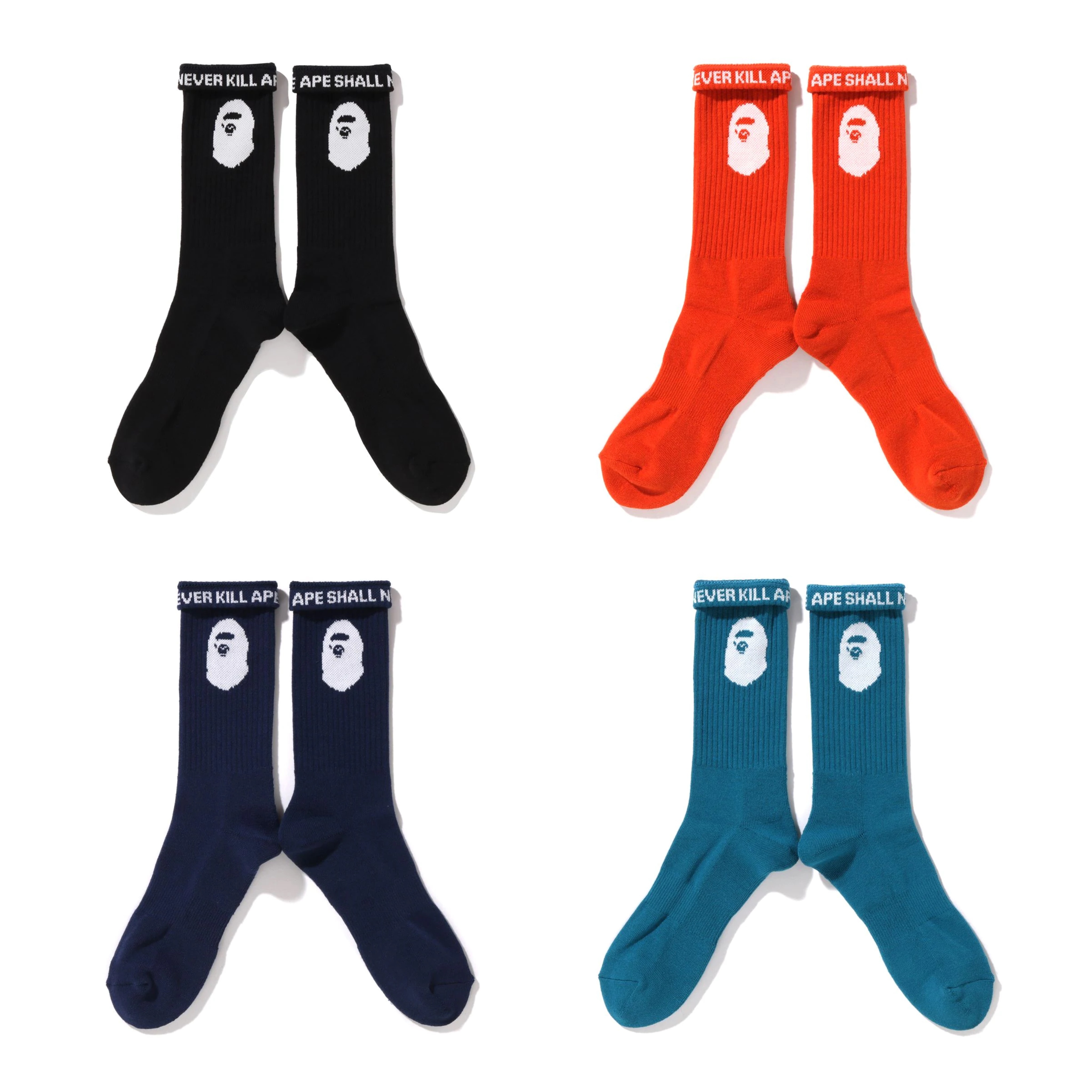 2022SS A BATHING APE APE HEAD SOCKS BAPE 長襪 襪子 猿人頭 BAPE 現貨
