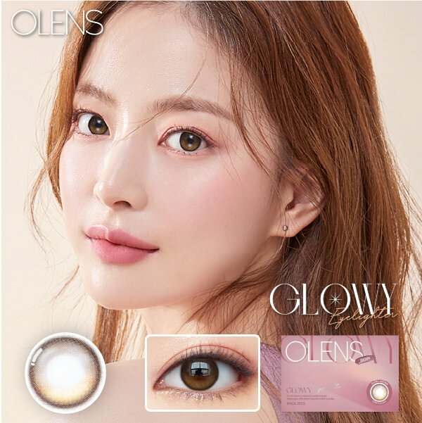 OLENS Eyelighter Glowy 1 month 月拋彩妝隱形眼鏡｜每盒2片 (Black /Brown/ Ash Gray)