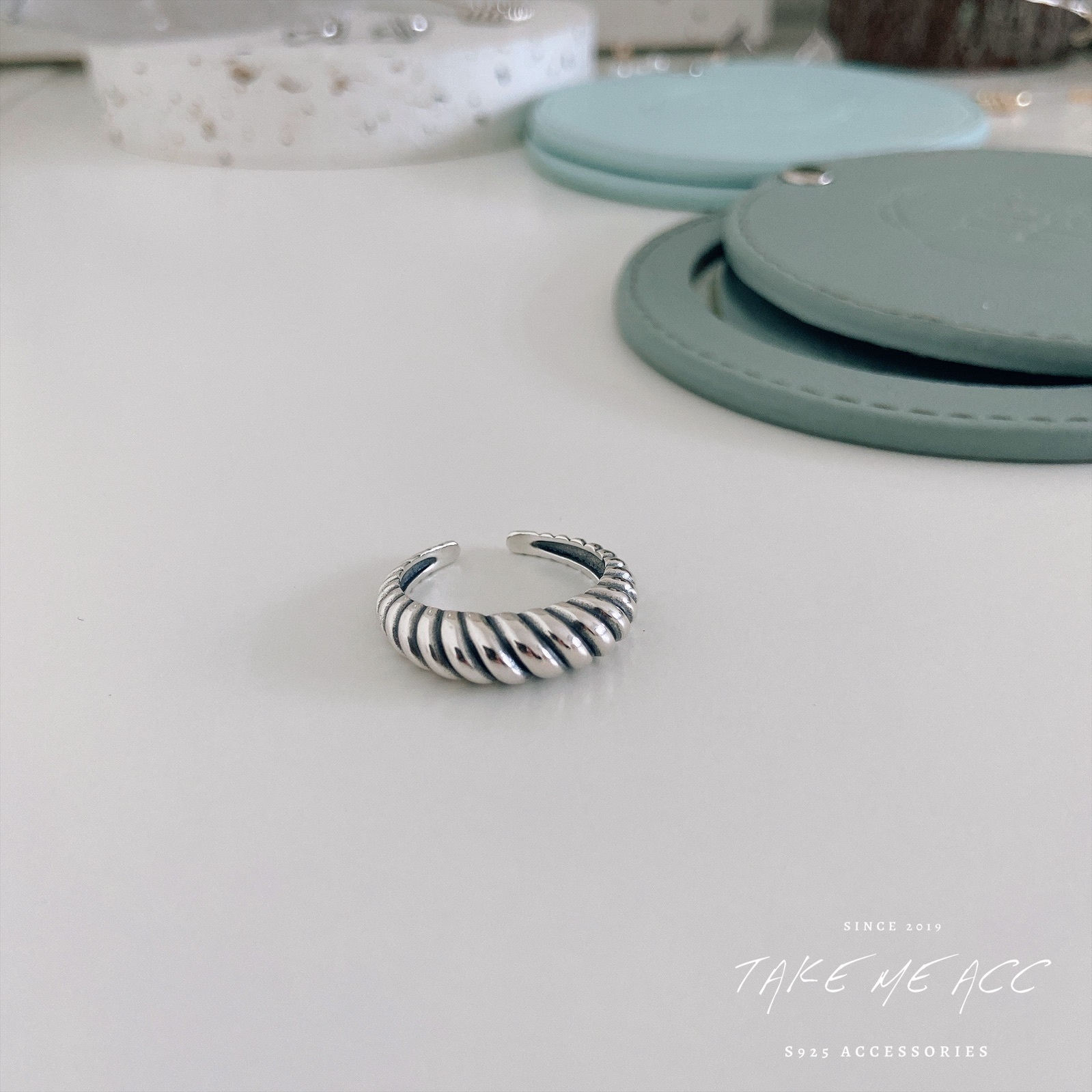 大旋轉麻花｜純銀戒指